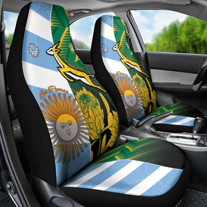 South Africa and Argentina Rugby Car Seat Cover Sporty Style