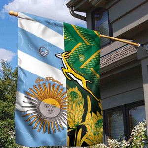 South Africa and Argentina Rugby Garden Flag Sporty Style