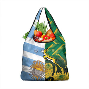 South Africa and Argentina Rugby Grocery Bag Sporty Style