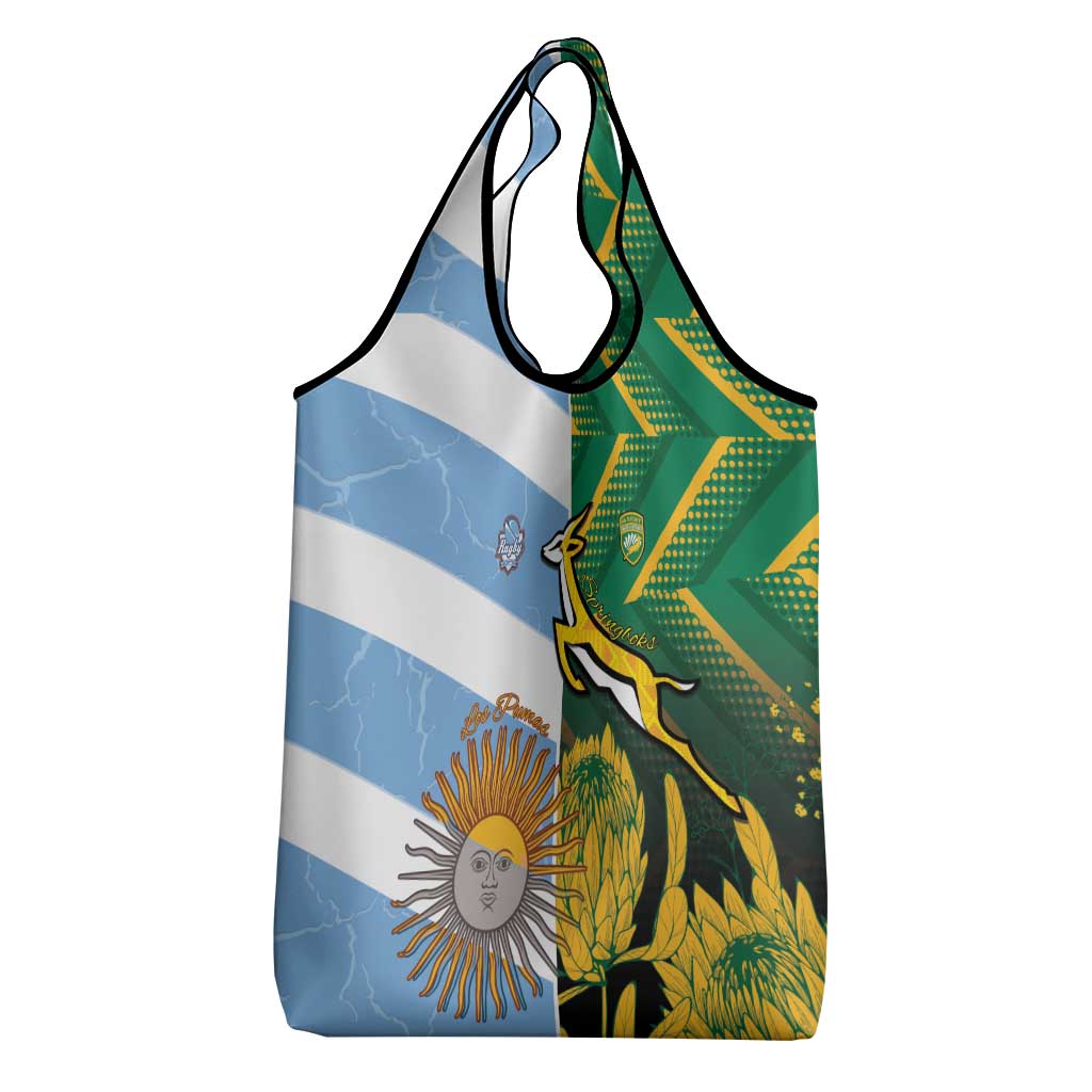 South Africa and Argentina Rugby Grocery Bag Sporty Style