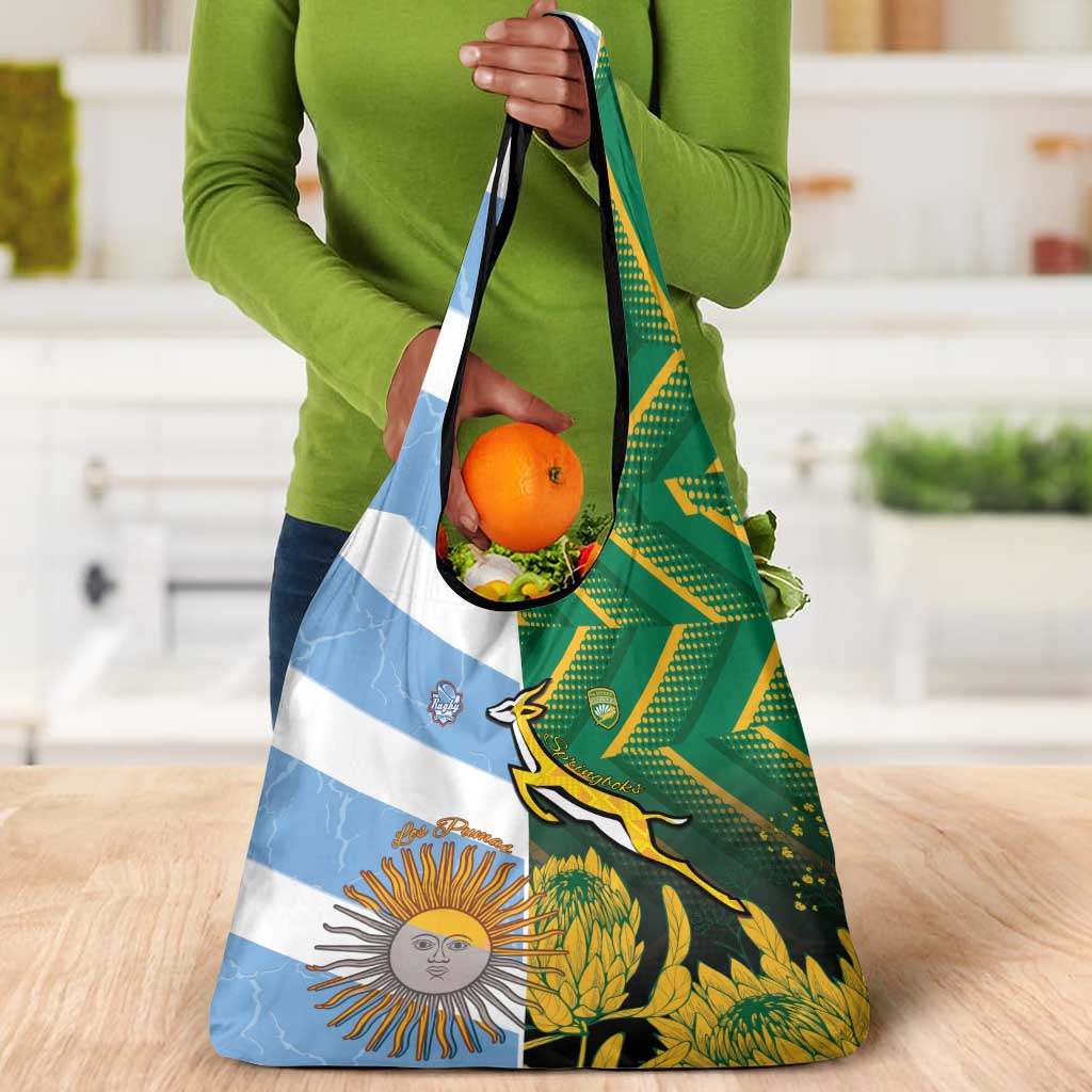 South Africa and Argentina Rugby Grocery Bag Sporty Style