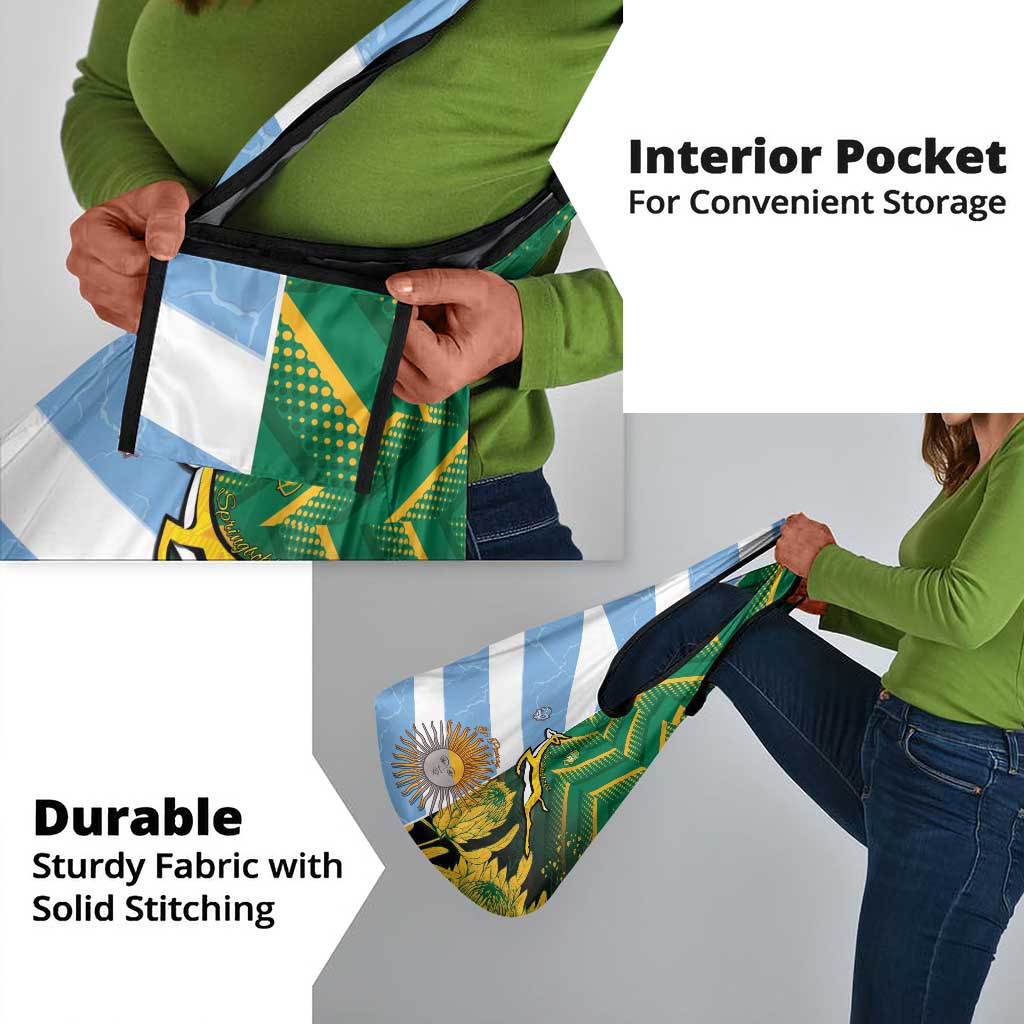South Africa and Argentina Rugby Grocery Bag Sporty Style