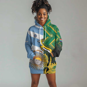 South Africa and Argentina Rugby Personalised Hoodie Dress Sporty Style