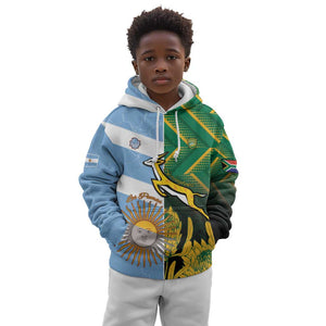 South Africa and Argentina Rugby Personalised Kid Hoodie Sporty Style