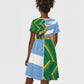South Africa and Argentina Rugby Personalised Kid Short Sleeve Dress Sporty Style