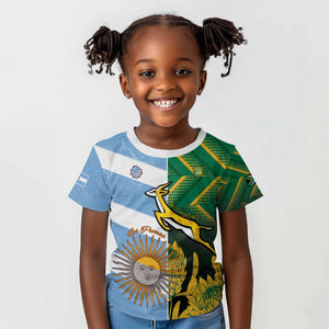South Africa and Argentina Rugby Personalised Kid T shirt Sporty Style