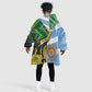 South Africa and Argentina Rugby Personalised Kid Wearable Blanket Hoodie Sporty Style