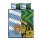 South Africa and Argentina Rugby Quilt Bed Set Sporty Style