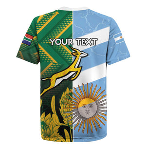 South Africa and Argentina Rugby Personalised Rugby Jersey Sporty Style