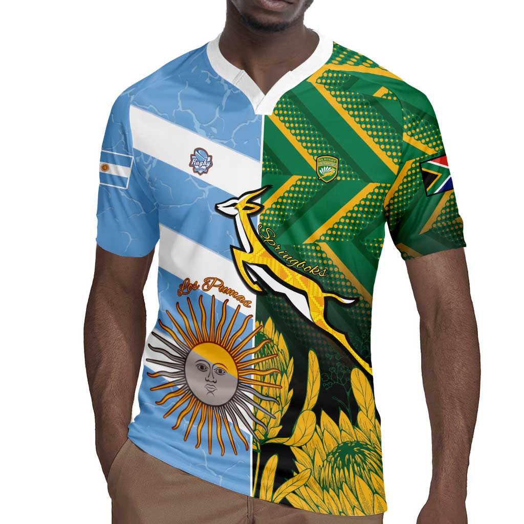 South Africa and Argentina Rugby Personalised Rugby Jersey Sporty Style