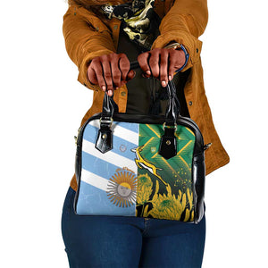 South Africa and Argentina Rugby Shoulder Handbag Sporty Style