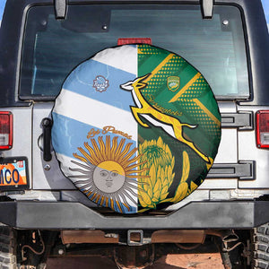 South Africa and Argentina Rugby Spare Tire Cover Sporty Style