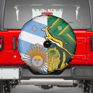South Africa and Argentina Rugby Spare Tire Cover Sporty Style