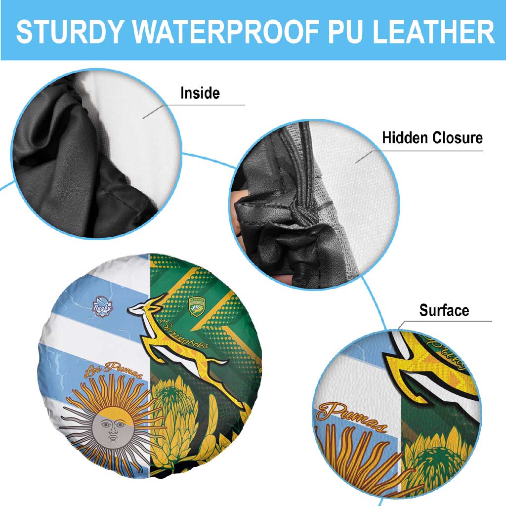 South Africa and Argentina Rugby Spare Tire Cover Sporty Style