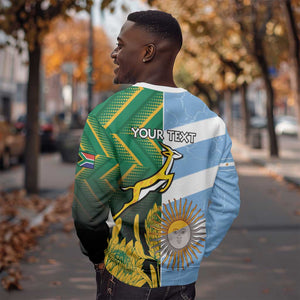South Africa and Argentina Rugby Personalised Sweatshirt Sporty Style