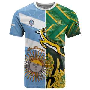 South Africa and Argentina Rugby Personalised T shirt Sporty Style