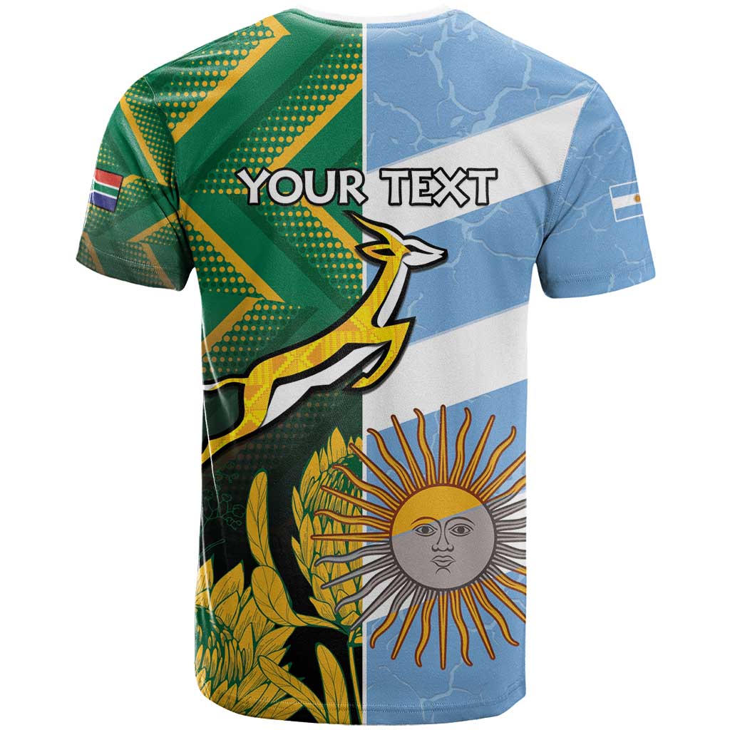 South Africa and Argentina Rugby Personalised T shirt Sporty Style