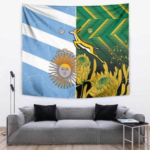 South Africa and Argentina Rugby Tapestry Sporty Style