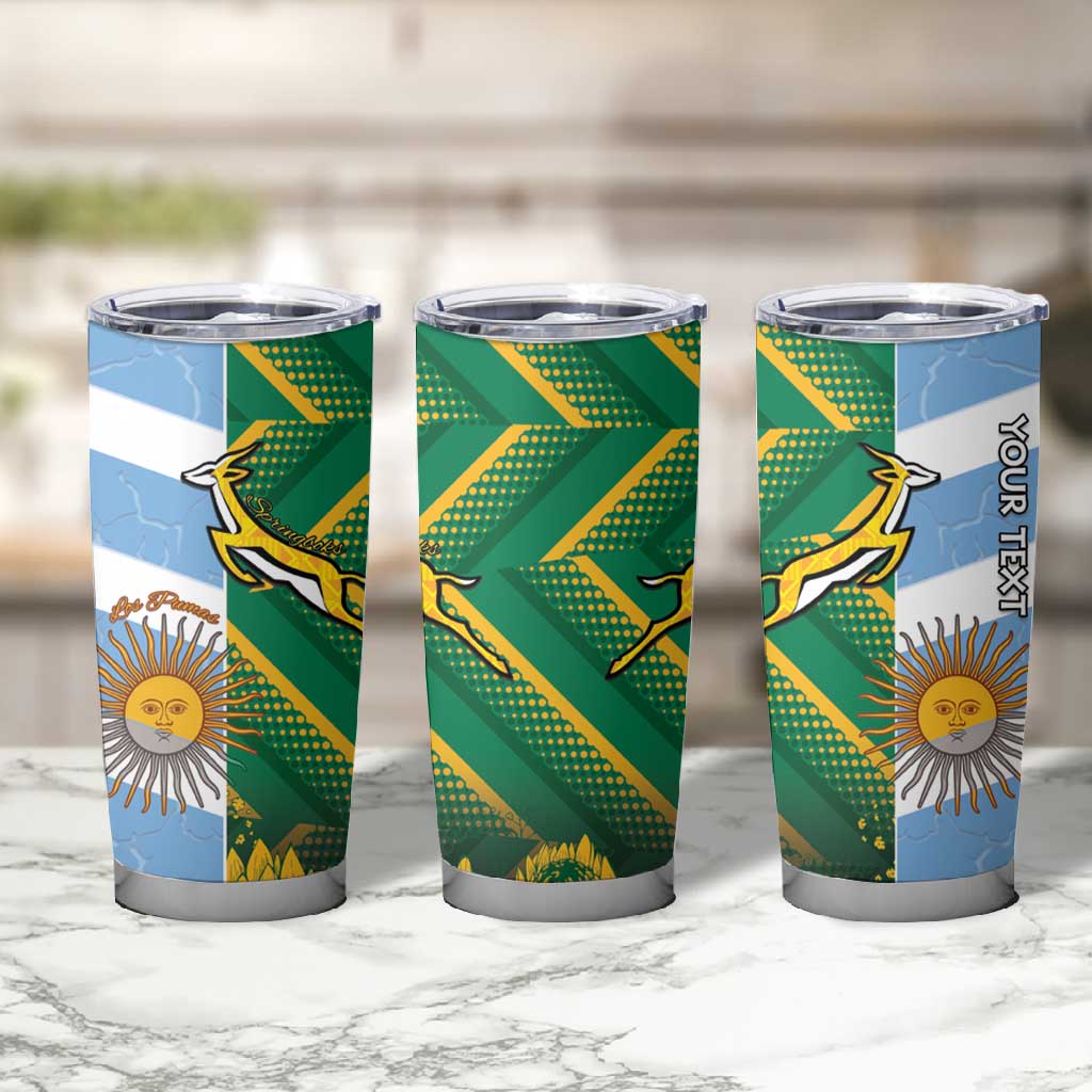 South Africa and Argentina Rugby Personalised Tumbler Cup Sporty Style