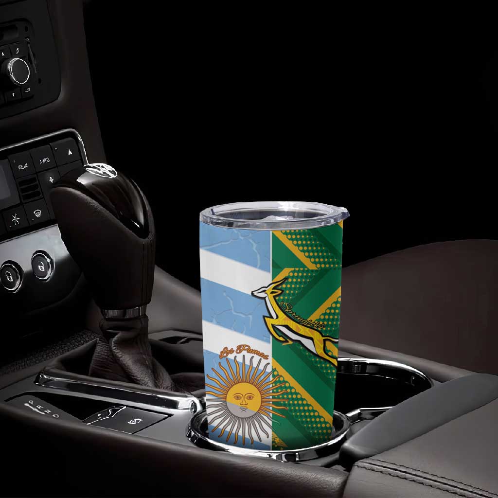 South Africa and Argentina Rugby Personalised Tumbler Cup Sporty Style
