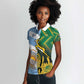 South Africa and Argentina Rugby Personalised Women Polo Shirt Sporty Style