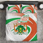 Happy Jamhuriyar Nijar Independence Day Bedding Set Coat Of Arm With Niger Map