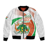 Personalized Happy Jamhuriyar Nijar Independence Day Bomber Jacket Coat Of Arm With Niger Map