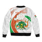 Personalized Happy Jamhuriyar Nijar Independence Day Bomber Jacket Coat Of Arm With Niger Map