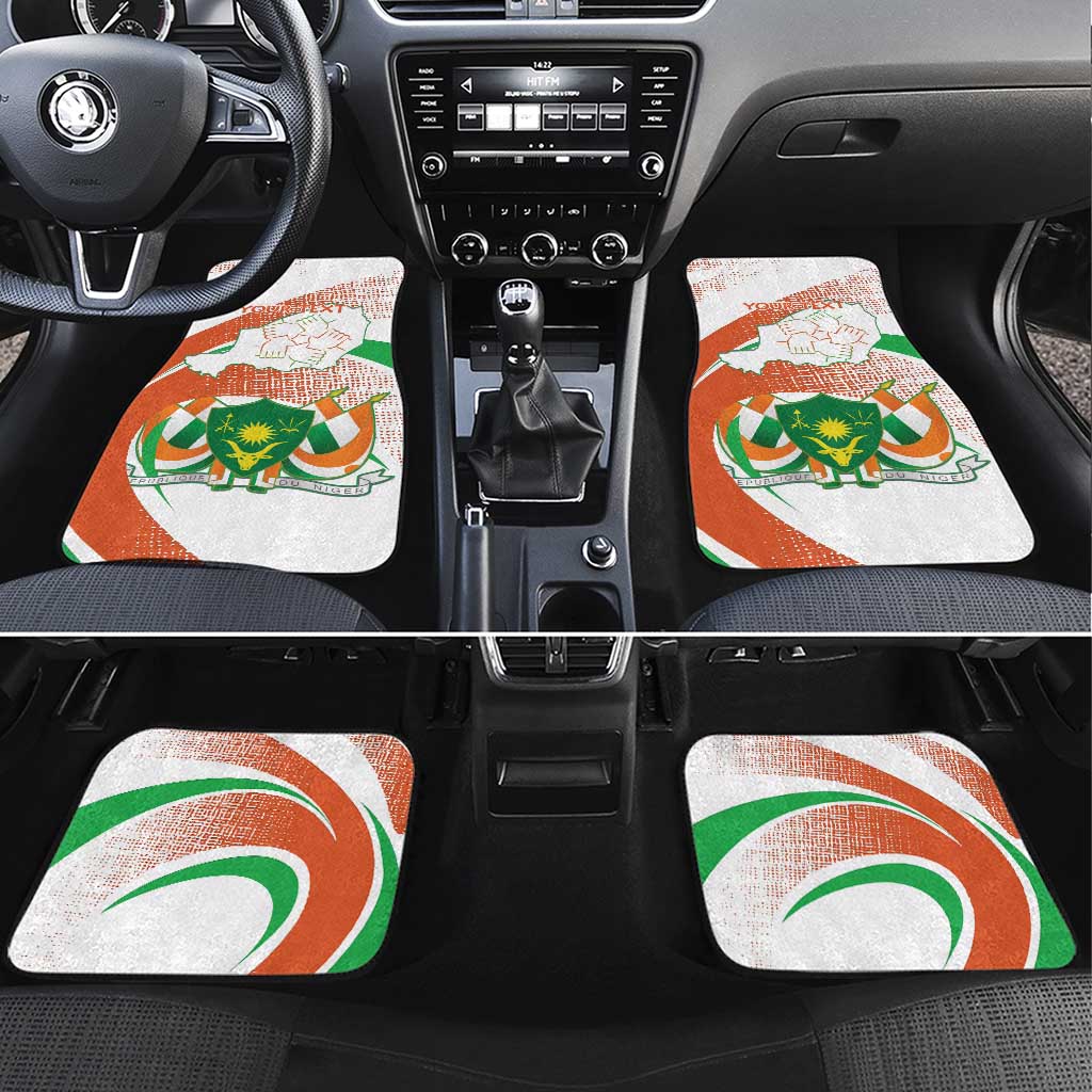 Happy Jamhuriyar Nijar Independence Day Car Mats Coat Of Arm With Niger Map