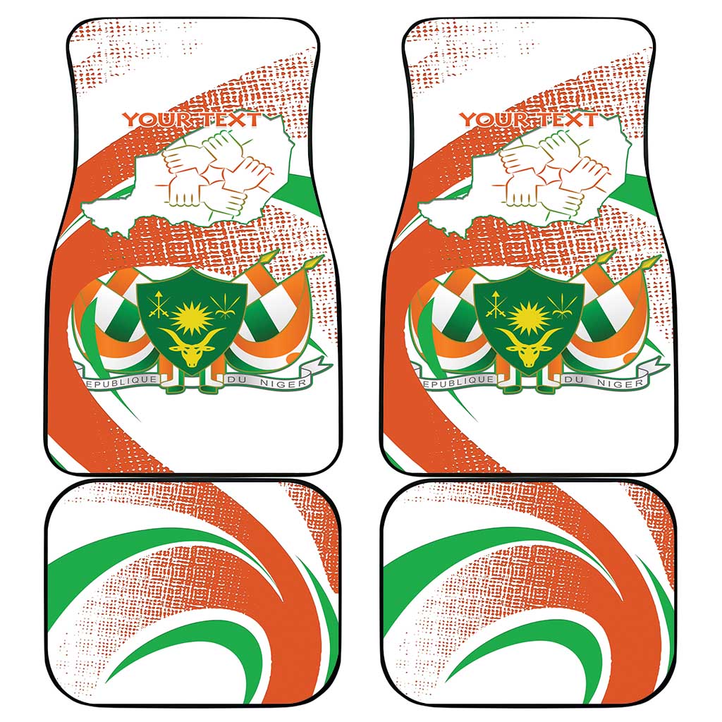 Happy Jamhuriyar Nijar Independence Day Car Mats Coat Of Arm With Niger Map