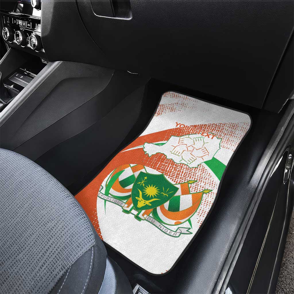 Happy Jamhuriyar Nijar Independence Day Car Mats Coat Of Arm With Niger Map