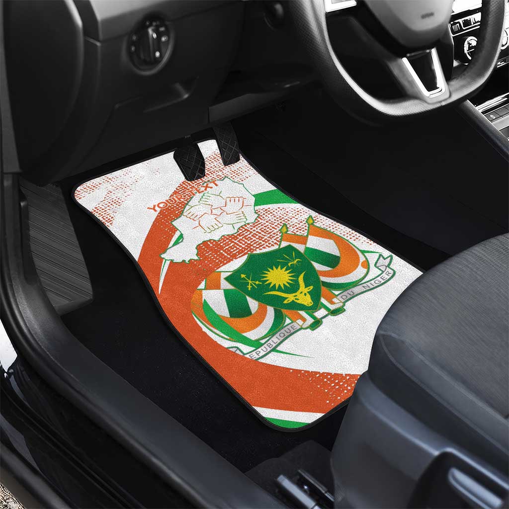 Happy Jamhuriyar Nijar Independence Day Car Mats Coat Of Arm With Niger Map