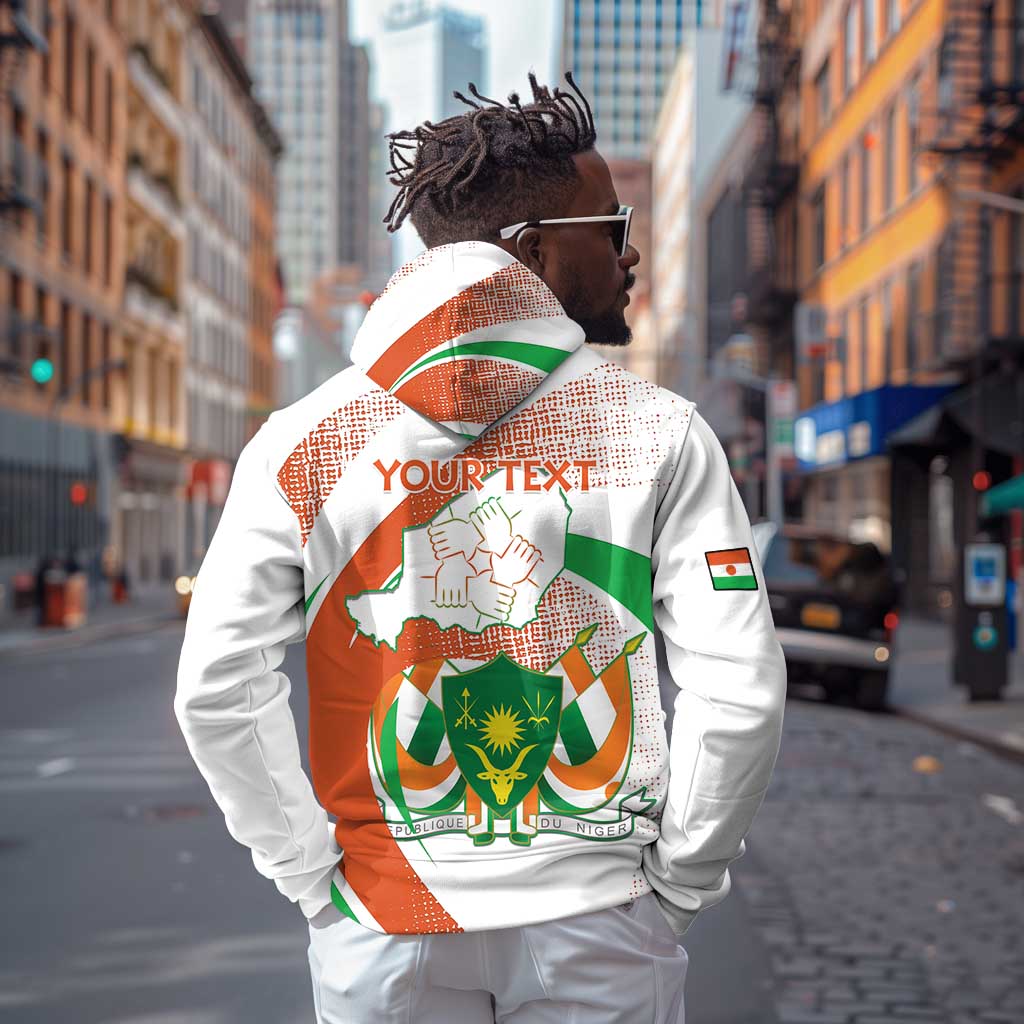 Personalized Happy Jamhuriyar Nijar Independence Day Hoodie Coat Of Arm With Niger Map