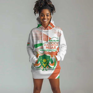 Personalized Happy Jamhuriyar Nijar Independence Day Hoodie Dress Coat Of Arm With Niger Map