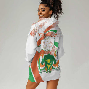 Personalized Happy Jamhuriyar Nijar Independence Day Hoodie Dress Coat Of Arm With Niger Map