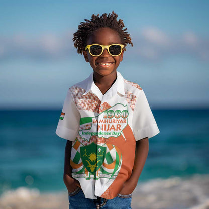 Personalized Happy Jamhuriyar Nijar Independence Day Kid Hawaiian Shirt Coat Of Arm With Niger Map