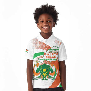 Personalized Happy Jamhuriyar Nijar Independence Day Kid Polo Shirt Coat Of Arm With Niger Map