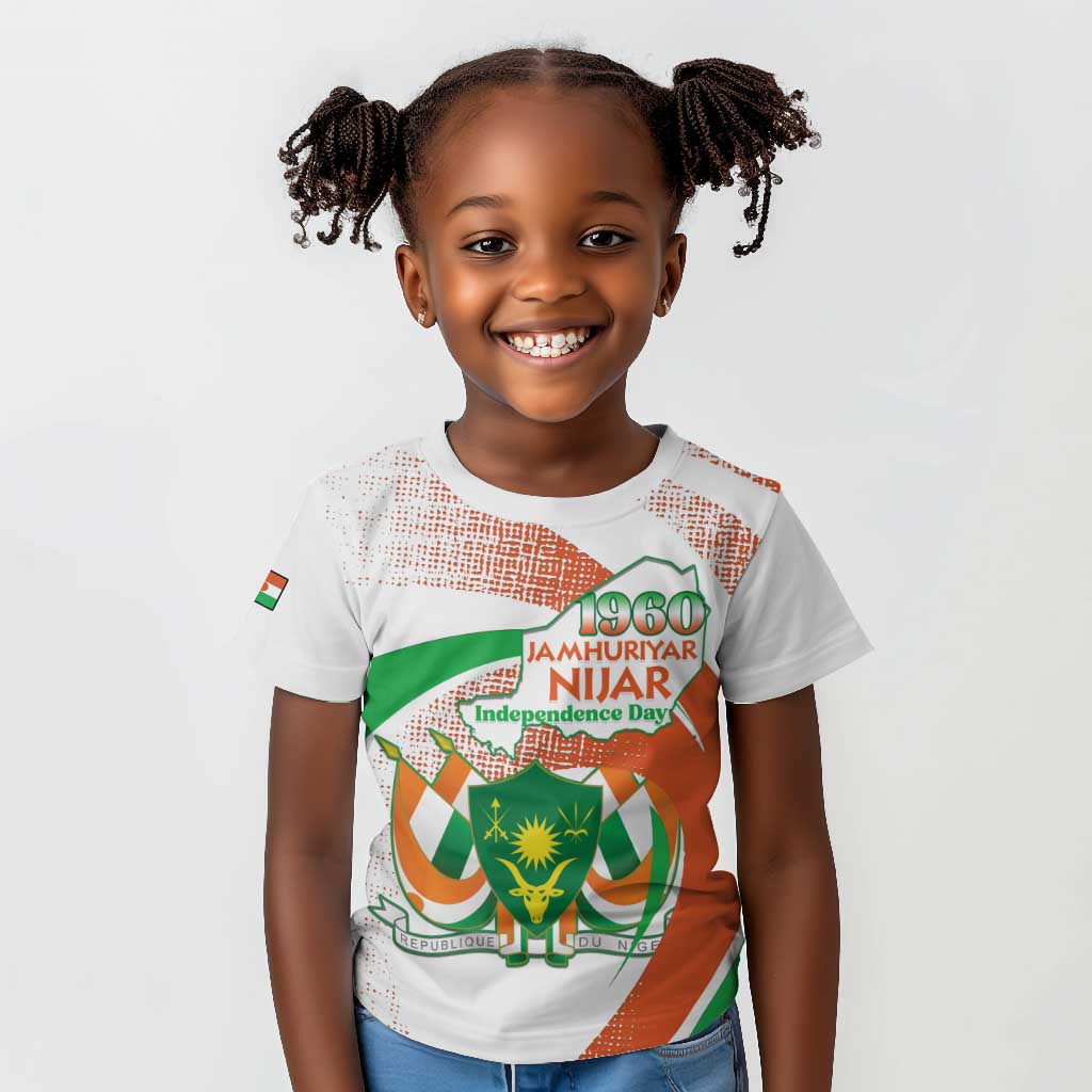 Personalized Happy Jamhuriyar Nijar Independence Day Kid T shirt Coat Of Arm With Niger Map