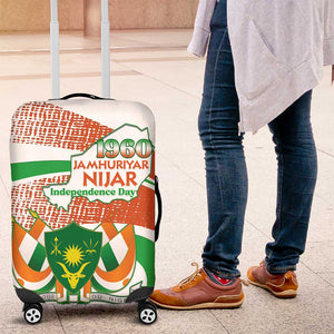 Happy Jamhuriyar Nijar Independence Day Luggage Cover Coat Of Arm With Niger Map