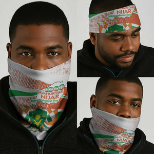 Happy Jamhuriyar Nijar Independence Day Neck Gaiter Coat Of Arm With Niger Map - African Pride