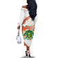 Personalized Happy Jamhuriyar Nijar Independence Day Off The Shoulder Long Sleeve Dress Coat Of Arm With Niger Map