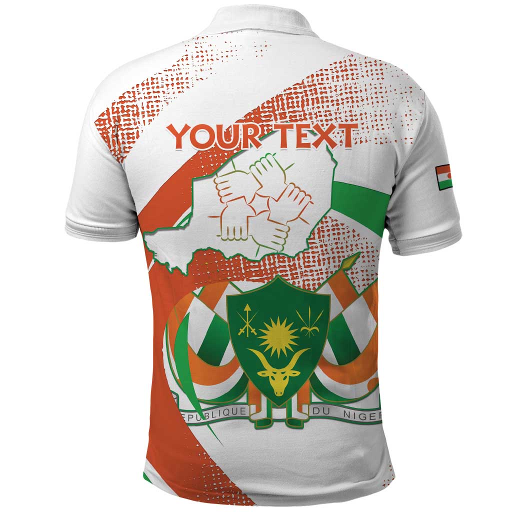 Personalized Happy Jamhuriyar Nijar Independence Day Polo Shirt Coat Of Arm With Niger Map
