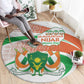 Happy Jamhuriyar Nijar Independence Day Round Carpet Coat Of Arm With Niger Map