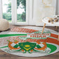 Happy Jamhuriyar Nijar Independence Day Round Carpet Coat Of Arm With Niger Map