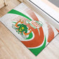 Happy Jamhuriyar Nijar Independence Day Rubber Doormat Coat Of Arm With Niger Map