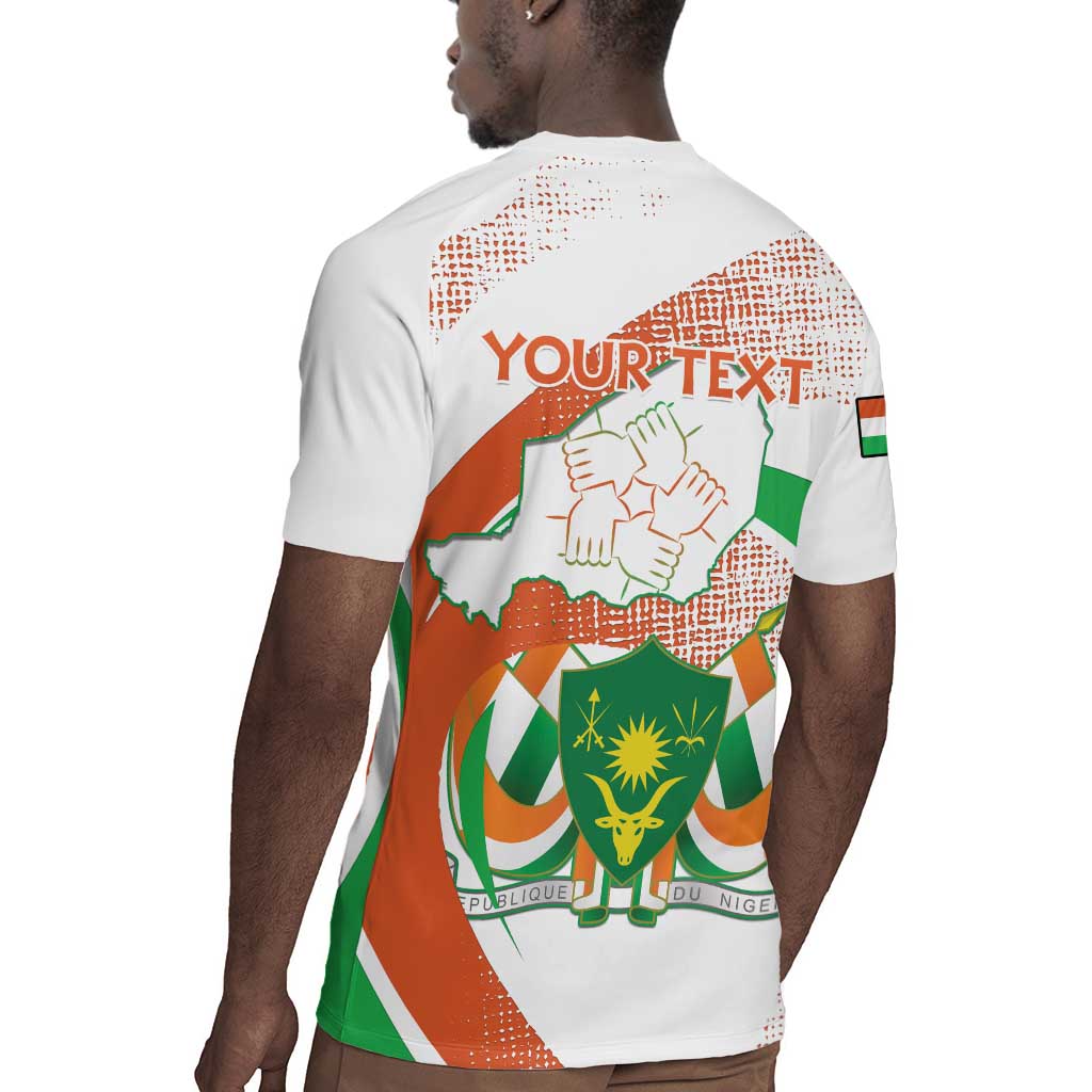 Personalized Happy Jamhuriyar Nijar Independence Day Rugby Jersey Coat Of Arm With Niger Map