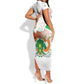 Personalized Happy Jamhuriyar Nijar Independence Day Short Sleeve Bodycon Dress Coat Of Arm With Niger Map