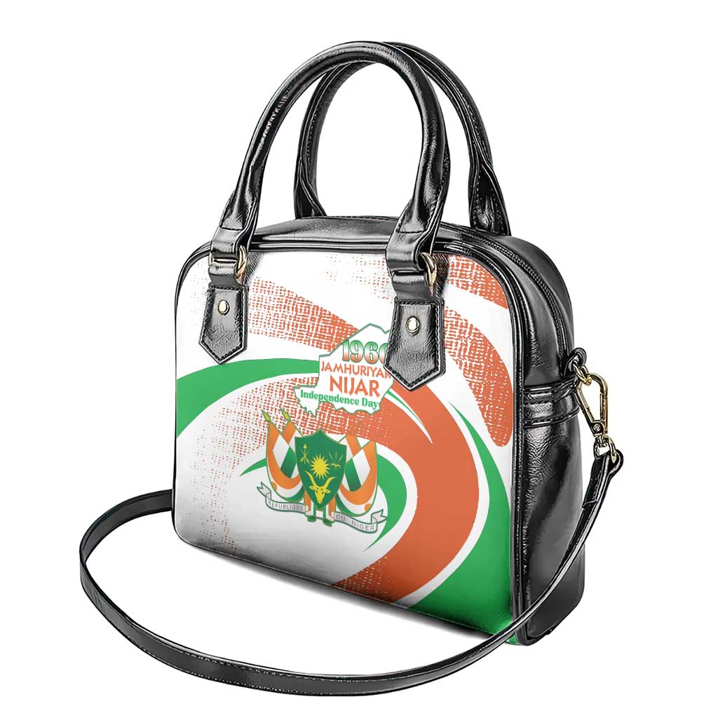 Happy Jamhuriyar Nijar Independence Day Shoulder Handbag Coat Of Arm With Niger Map