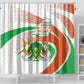 Happy Jamhuriyar Nijar Independence Day Shower Curtain Coat Of Arm With Niger Map