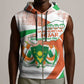 Personalized Happy Jamhuriyar Nijar Independence Day Sleeveless Zip Hoodie Coat Of Arm With Niger Map - African Pride